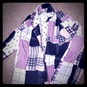 Victoria's Secret button down flannel pajama top